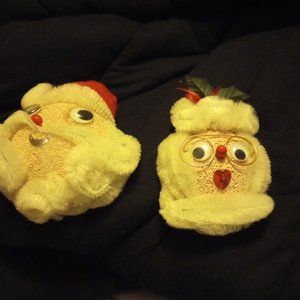 Santa and Mrs. Clause Face Reftigerator Magnets